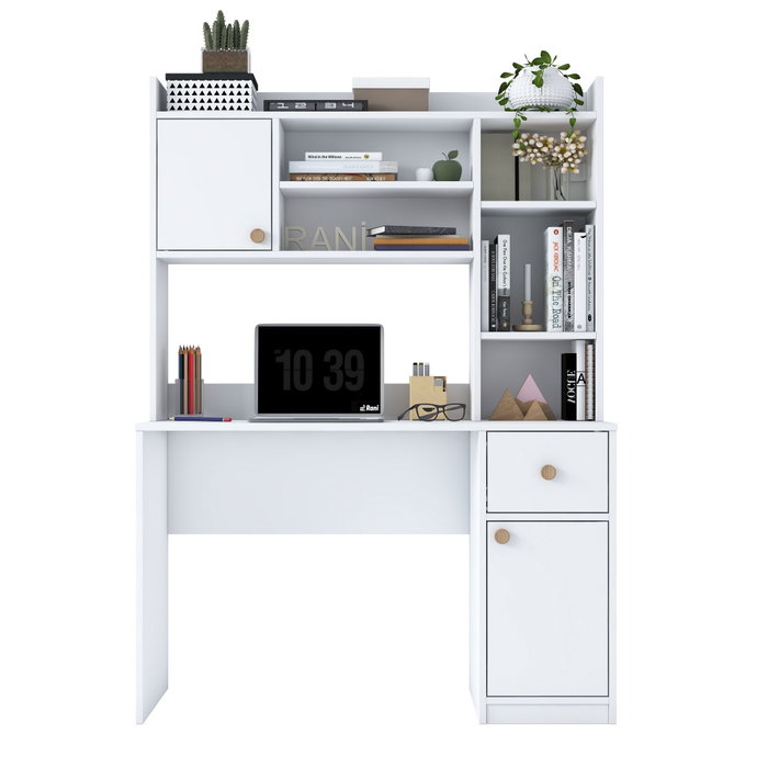Hanah Home Escritorio y Estantería de Estudio HA128 - 3977 Blanco Hanah Home Escritorio y Estantería de Estudio HA128 - 3977 Blanco
